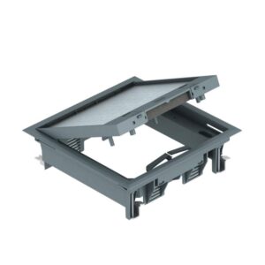 BETTERMANN GES4-2U10T 7011 Geräteeinsatz Kst quadrat, 2f, grau, Bodenbelagaussparung 10mm – Bild 1
