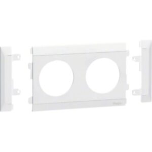 HAGER G35009010 Geräteblende GEB-K 2f, 80mm, Kunststoff, reinweiß – Bild 1
