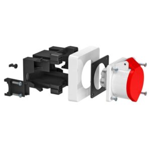 BETTERMANN Geräteeinbaudose GEB-K 71GDCEE16, 1f, CEE, rast, Zugentlastung, geschlossen