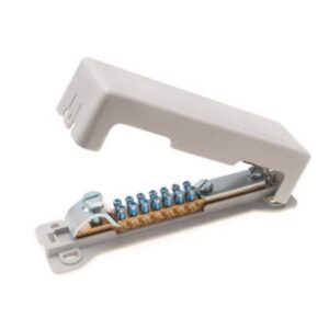 DIETZEL PASklein Potentialausgleichschiene, 8rndl, 1fl, Messing, mit Abdeckhaube – Bild 1