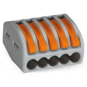 WAGO Steckklemme 222-415, 5f, 400V, 32A, 0,08-2,5qmm, grau – Bild 1