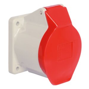 WALTHER 410 CEE-Anbausteckdose 5p 16A 400V/rt 6h IP44 rot – Bild 1