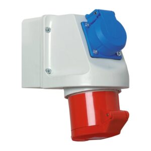 WALTHER 114 CEE-Steckdose 5p 16A, 6h, 400V/rt, rot, IP44, Aufputz – Bild 1