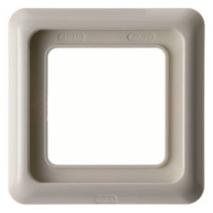 BERKER 1328 Einbaurahmen 1f cws glz, cremeweiß/elektroweiß, IP44, Kunststoff – Bild 1