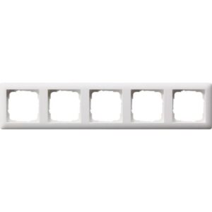 GIRA 021504 Standard 55 Reinweiß seidenmatt Rahmen 5fach IP44 – Bild 1