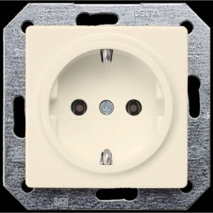 SIEMENS 5UB1551 Steckdose cremeweiß/elektroweiß glänzend UP IP20 – Bild 1