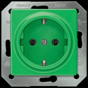 SIEMENS 5UB1512 Steckdose grün glänzend DELTAi-system UP IP20