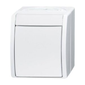 BUSCH-JAEGER Wechselschalter 2601/6 W-54, alpinweiß, matt, Aufputz, IP44, 1f – Bild 1