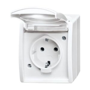 BUSCH-JAEGER 20 EW-54 Steckdose 1f alpinweiß matt IP44 – Bild 1