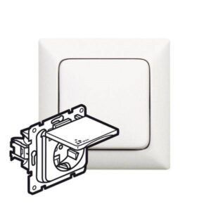 LEGRAND 776708 Steckdose 1f, ultraweiß, glänzend, UP, mit erhöhtem Berührungsschutz, Klappdeckel, IP2X – Bild 1