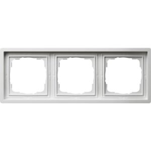 GIRA 0213112 Rahmen 3f reinweiß glänzend Kunststoff Unterputzmontage – Bild 1