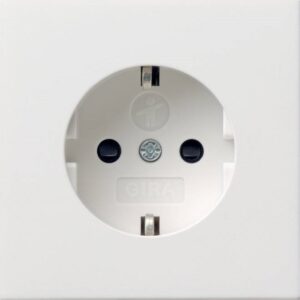 GIRA 0453112 Steckdose 1f reinweiß glänzend IP20 – Bild 1