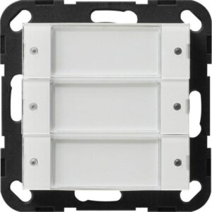 GIRA Tastsensor 2 3fach 24V potenzialfrei, Klar Reinweiß glänzend (2003100) – Bild 1