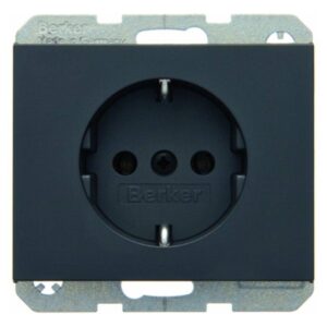 BERKER 47157006 Steckdose Schuko K.1 anthrazit matt IP20