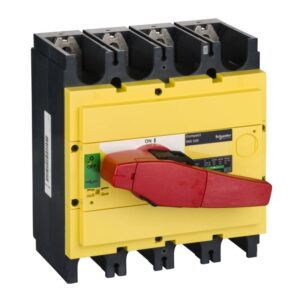 SCHNEIDER-SA 31129 Compact INS320 Hauptschalter 320A, 4p, IP40, Einbaugerät, rot/gelb – Bild 1