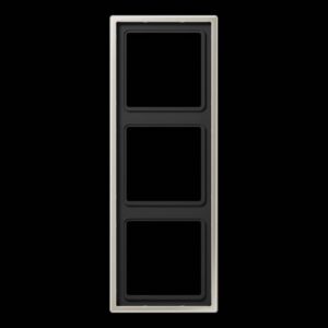 JUNG ES 2983 Einbaurahmen 3f edst mt, Edelstahl, IP 44, 81x223mm – Bild 1