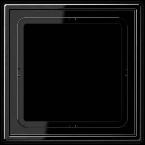 JUNG LS 981 SW Einbaurahmen 1f schwarz glänzend Duroplast 81x81mm – Bild 1
