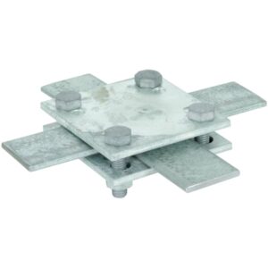 DEHN SE KS FL40 STTZN Kreuzverbinder, Stahl, feuerverzinkt, M8 Schrauben – Bild 1