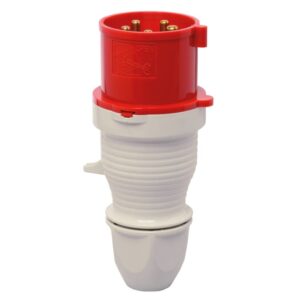 WALTHER 210SL CEE-Stecker 16A 400V 6h IP44 rot PA6 Schneidklemmtechnik – Bild 1