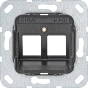 GIRA 560200 Zentralplatte Mod-Jack 2f schwarz – Bild 1