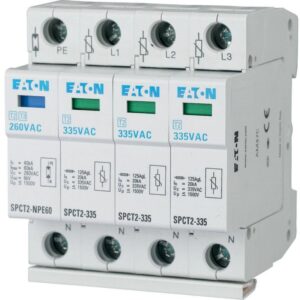 EATON Überspannungsableiter SPCT2-335-3+NPE, 335VAC, 1,6kV, 4 TE, Hutschiene TH35 – Bild 1
