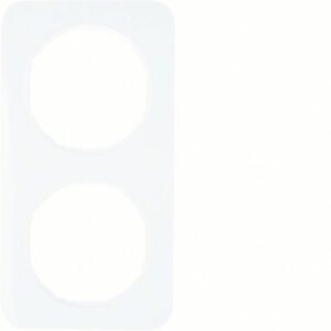 BERKER 10122189 Einbaurahmen 2f polarweiß glänzend Kunststoff – Bild 1