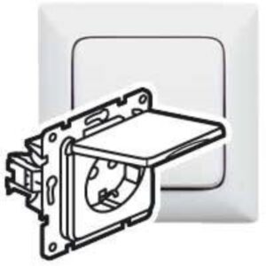 LEGRAND 776224 Steckdose 1f, ultraweiß, glänzend, UP, mit erhöhtem Berührungsschutz, Klappdeckel, IP2X – Bild 1