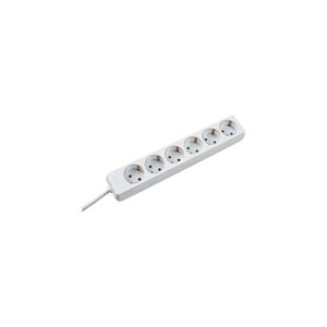 BACHMANN 381.241S Steckdosenleiste 6f weiß H05VV-F 3G1,50mm² – Bild 1