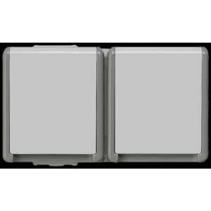 SIEMENS 5UB4722 Steckdose 2f dunkelgrau glänzend IP44 – Bild 1