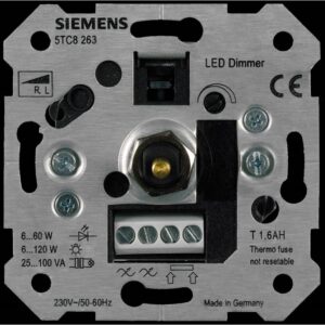 SIEMENS 5TC8263 Dimmer Dreh/Druckkn, 6-120W, induktive Last, UP