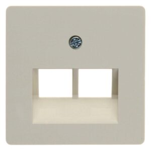 BERKER 146902 Zentralplatte UAE/IAE 2f, cremeweiß/elektroweiß, glänzend