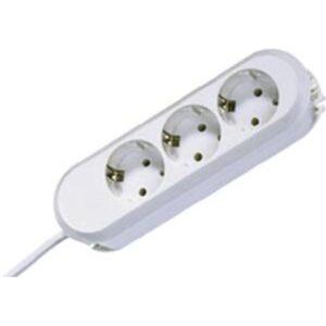 BACHMANN Steckdosenleiste 3-fach 387.270S weiß 1,5m H05VV-F 3G1,5mm² – Bild 1