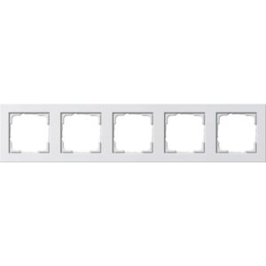 GIRA 021529 E2 Abdeckrahmen Reinweiß glänzend 5fach IP44