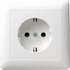 GIRA 044003 Steckdose 1f reinweiß glänzend IP20 – Bild 1