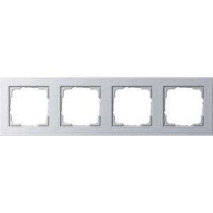 GIRA 021425 E2 Abdeckrahmen Alu 4fach IP44 – Bild 1