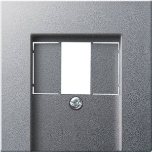 GIRA 027626 Zentralplatte USB/TAE 1f, alu – Bild 1