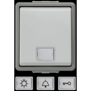 SIEMENS 5TD4701 Einzeltaster-Modul, grau, IP44