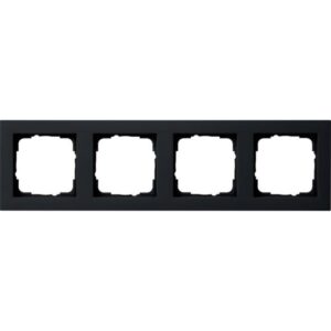 GIRA 021409 E2 Abdeckrahmen Schwarz matt 4fach – Bild 1