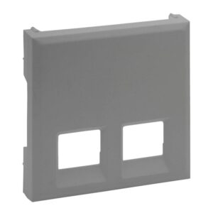 LEGRAND 864343 Zentralplatte Mod-Jack 2f, Aluminium – Bild 1
