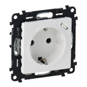 LEGRAND Valena Life 753135 Steckdose 2f ws glz, UP m.BS IP20 – Bild 1