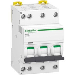 SCHNEIDER-SA A9P54725 Acti9 iC40N Leitungsschutzschalter 3P+N 25A C-Kurve weiß – Bild 1