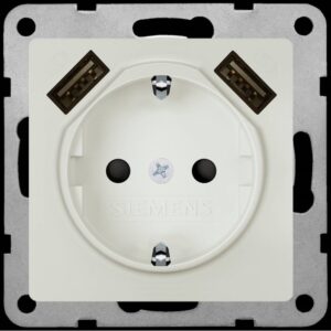 SIEMENS 5UB1970-0TW01 Steckdose 1f titan glänzend UP m.BS USB IP20
