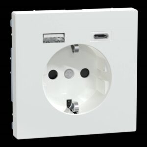 MERTEN MEG2367-6035 Steckdose 1f, lotosweiß, glänzend, UP, IP20 – Bild 1