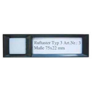 LEGRAND Bticino 3 Klingeltaster Kst alu 75x20mm – Bild 1