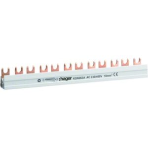 HAGER KDN263A Phasenschiene 2ph 17,5mm Gabel 10qmm 63A – Bild 1