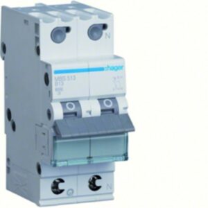 HAGER MBS513 Leitungsschutzschalter AC B-13A 1+N 415V 2TE 50Hz – Bild 1
