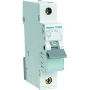 HAGER Leitungsschutzschalter MCN113 C-Charakteristik 13A 1p 415V 1TE – Bild 1