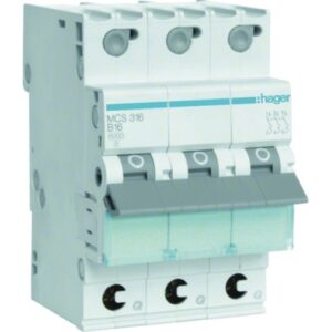 HAGER Leitungsschutzschalter MCS316 C-Charakteristik 16A 3p 415V 3TE 50Hz – Bild 1