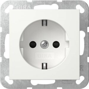 GIRA 445303 Steckdose 1f reinweiß glänzend IP20 – Bild 1