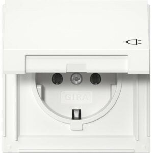 GIRA 445466 Steckdose 1f reinweiß glänzend IP44 – Bild 1